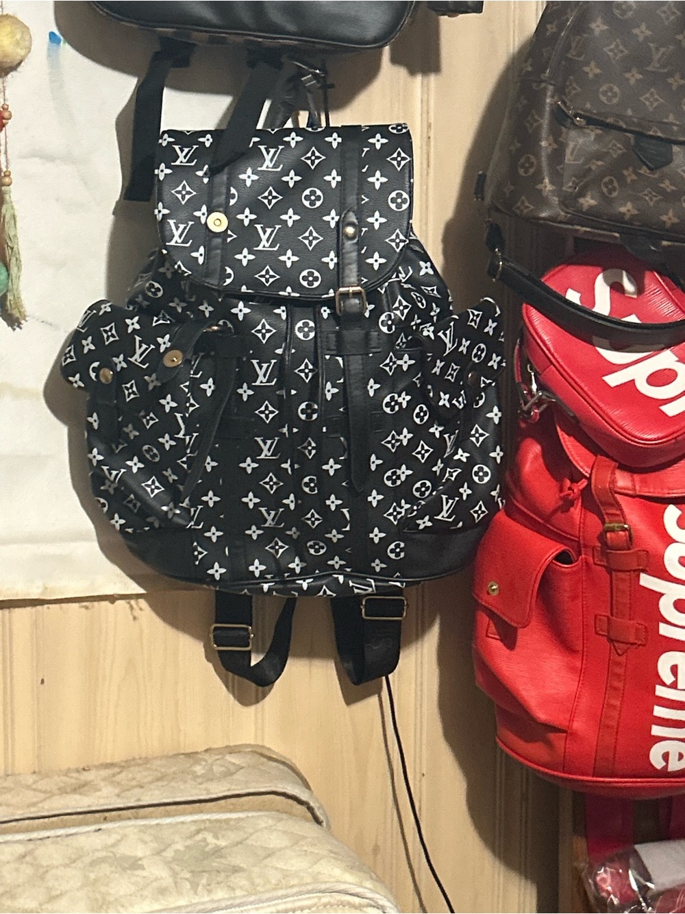 Leather LV backpack